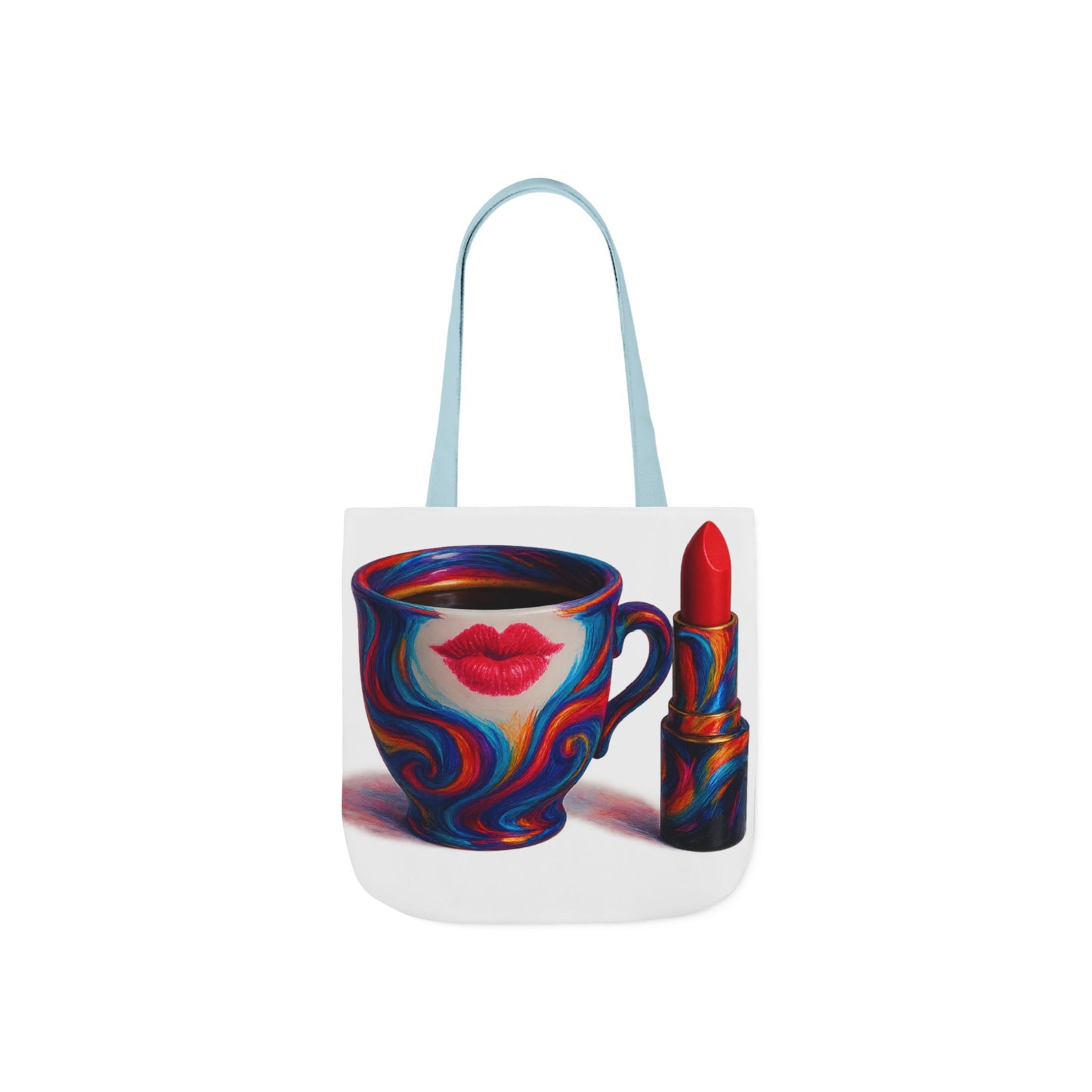 Canvas Tote Bag with 5-Color Straps & Sleek Black Lining