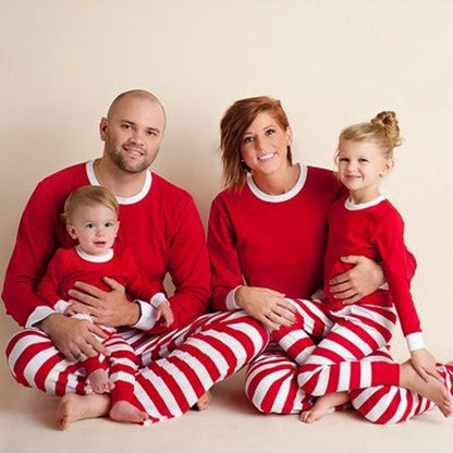 organic cotton striped pajamas family christmas eve tradition bedtime
