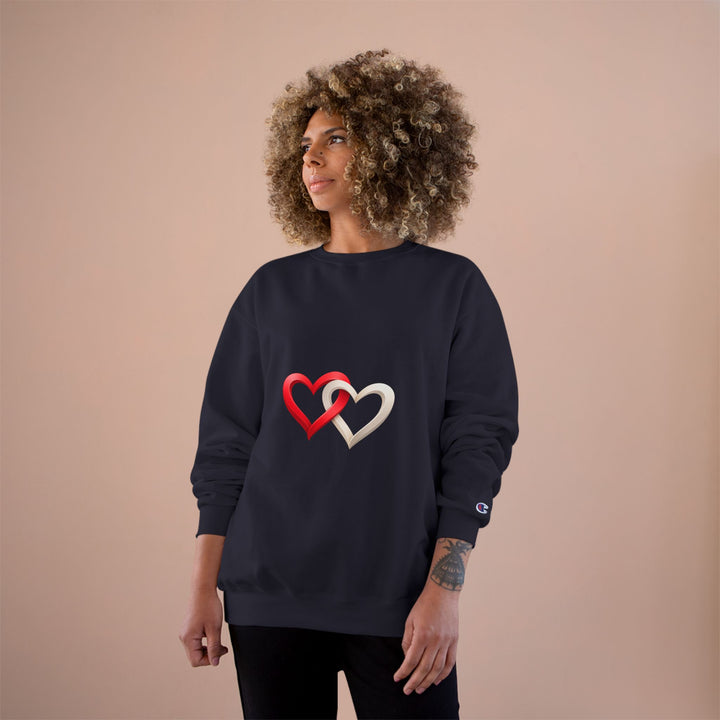 Heart Duo Unisex Sweatshirt – Minimal Valentine Style