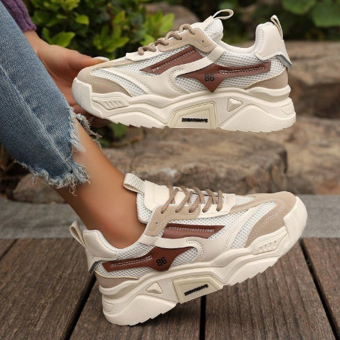 lightweight mesh sneakers women walking urban environment