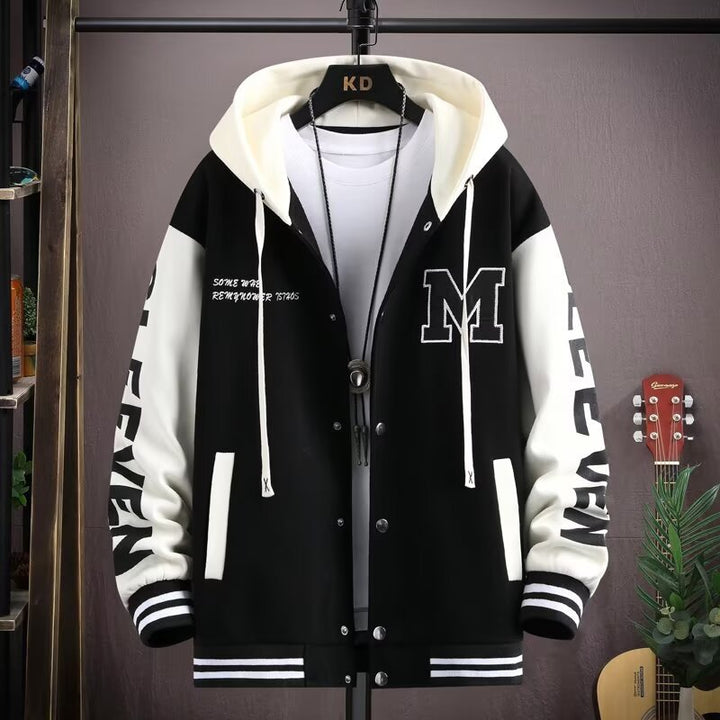 Boys Colorblock Hoodie Jacket for Teen Daily Wear Style