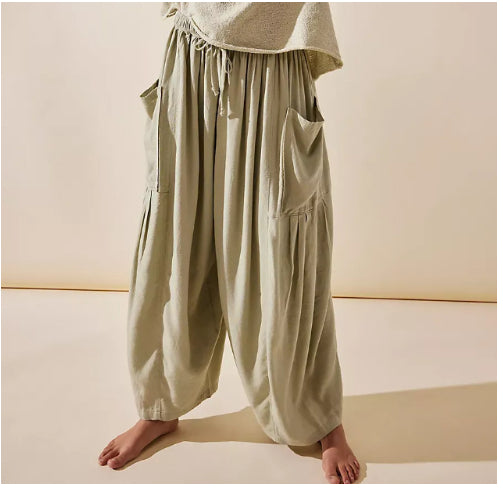 Women’s Wide Leg Pants - Effortless Draped Comfort Fit