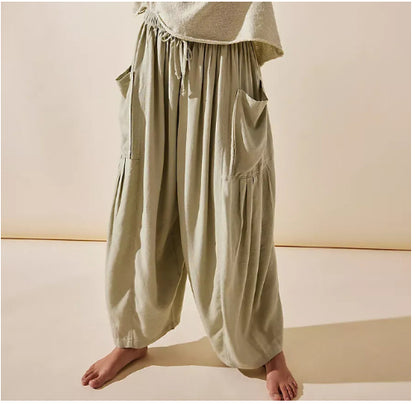 Women’s Wide Leg Pants - Effortless Draped Comfort Fit