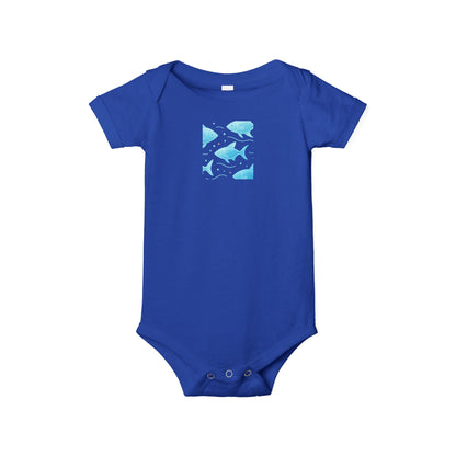 Baby Bodysuit – Ocean Style, Soft Airlume Cotton