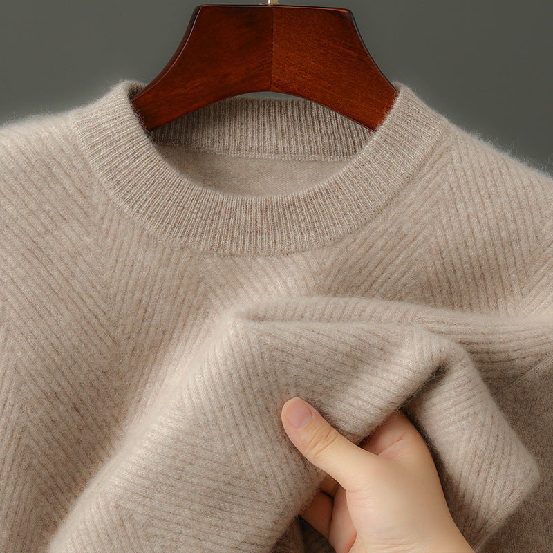 Men's Wool Sweater - Pure Wool Warmth Refined Fit Luxe!