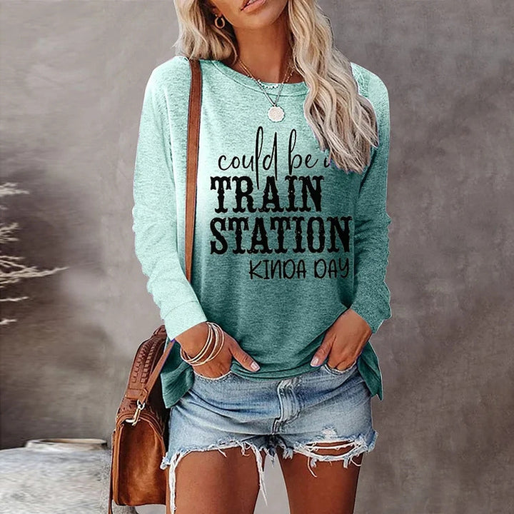 Women’s Retro 3D Print Long Sleeve T-Shirt Street Style