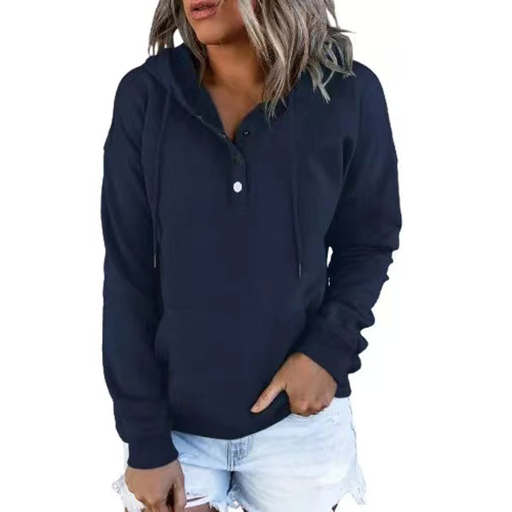 Women’s Hooded Sweatshirt – Loose Fit, Pockets