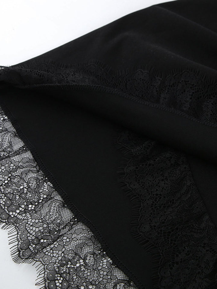 lace detail button front dress elegant dinner styling evening light