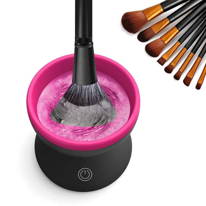 Portable makeup brush cleaner machine for clean beauty tools