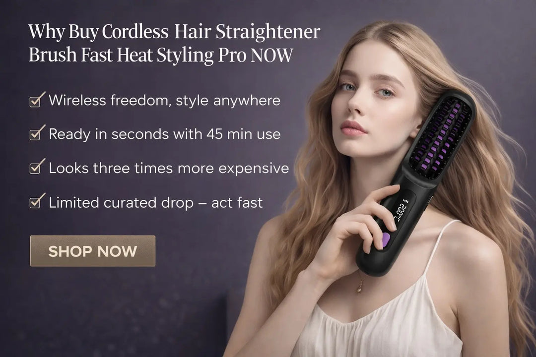 USB rechargeable hair straightener Type-C port detail modern charging design