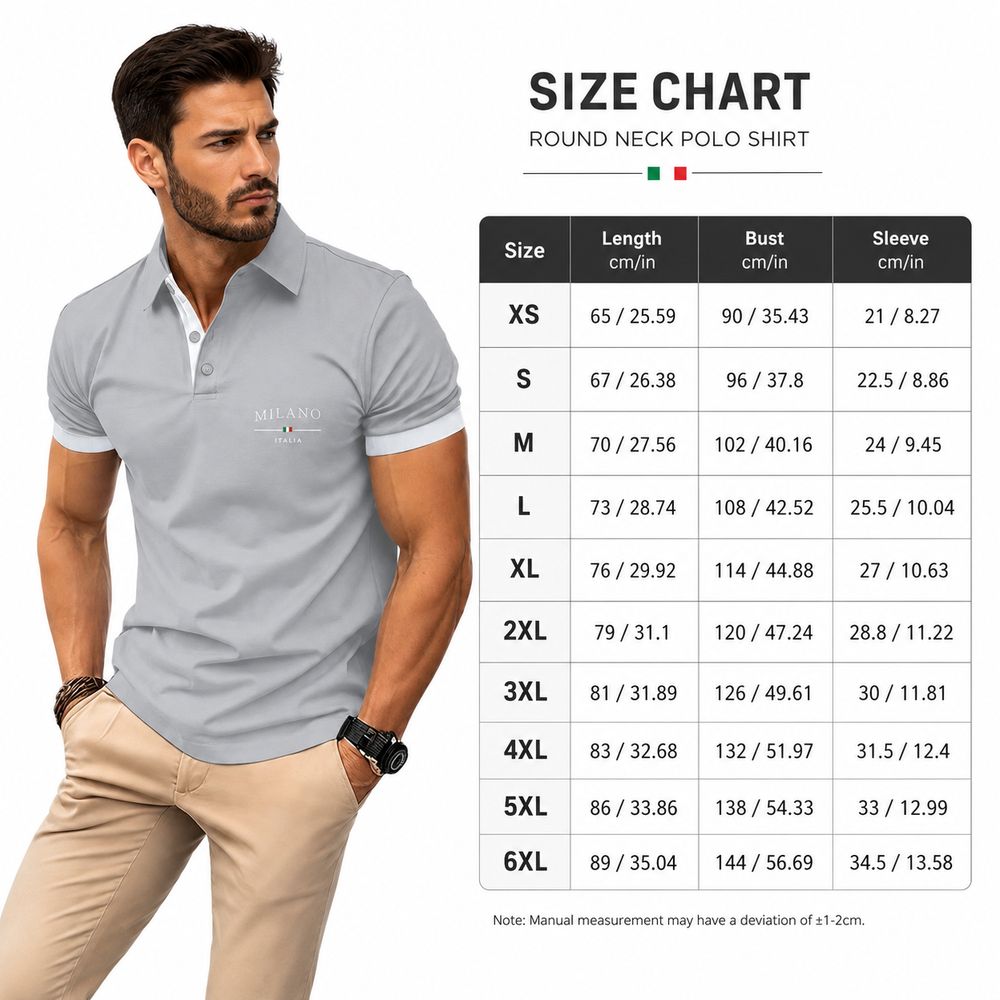Men's summer polo shirt in lightweight polyester knit with contrast detail for travel, walks, and casual daily wear comfort
