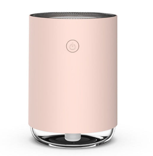 Home mist device product image with night lighting, DC5V power, 2W rated output and 35-45 ml/h spray for desk and home decor.