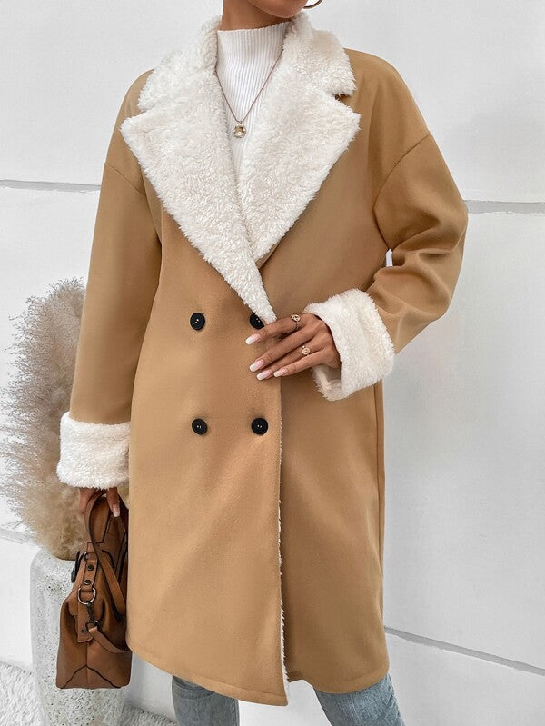 Leisure Commute Woolen Coat collar detail polished minimalist styling