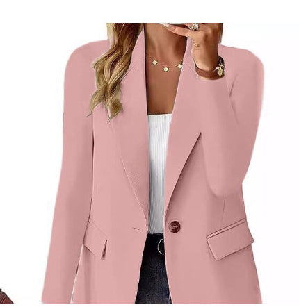 Women’s Commuter Lapel Button Jacket – Sleek Fit