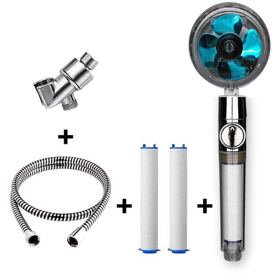 Propeller Driven Shower Head – Turbo Pressure, Save