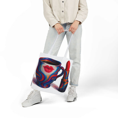 Canvas Tote Bag with 5-Color Straps & Sleek Black Lining