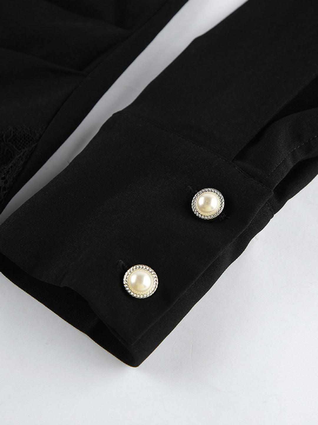 lace detail button front dress modern feminine structured silhouette