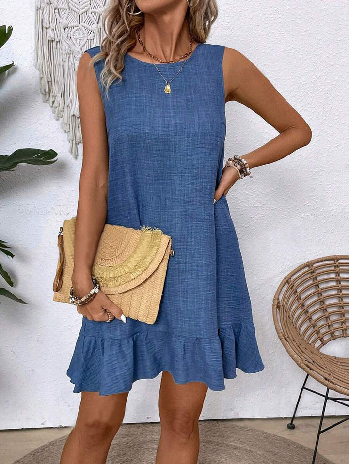 Loose Ruffle Beach Dresses for Women - Sleeveless Style