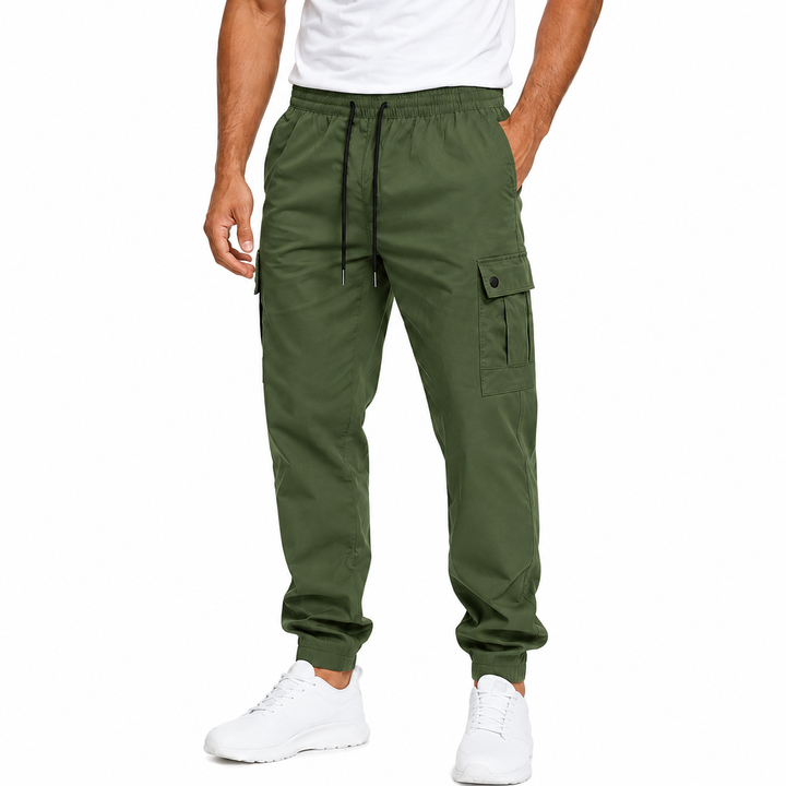 Men Cargo Workwear Pants Loose Fit Outdoor Utility Wear