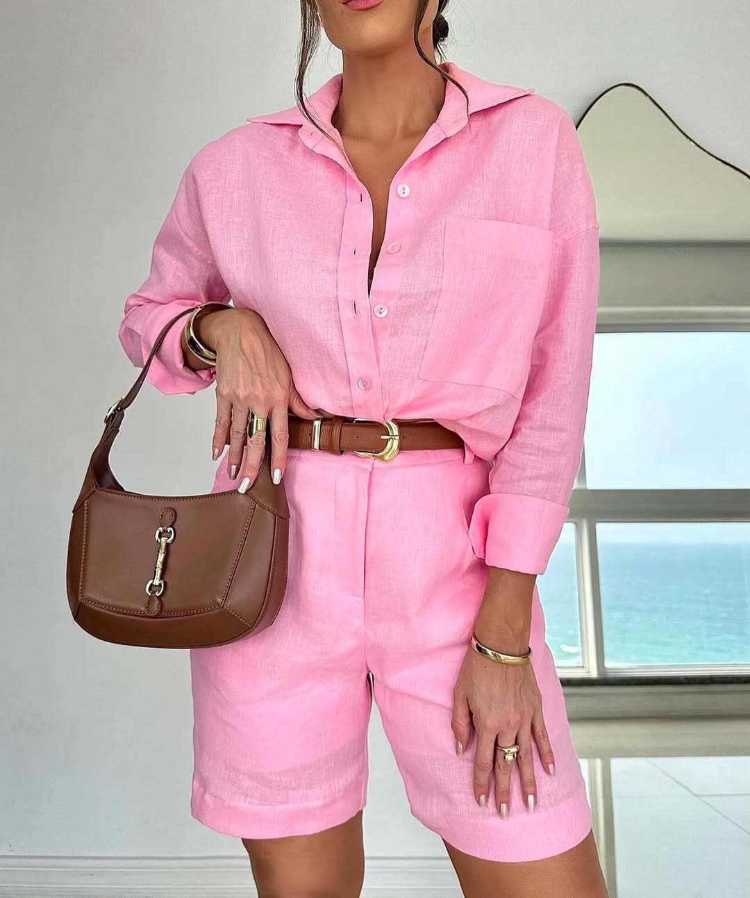 Close-up detail of cotton fabric on women&