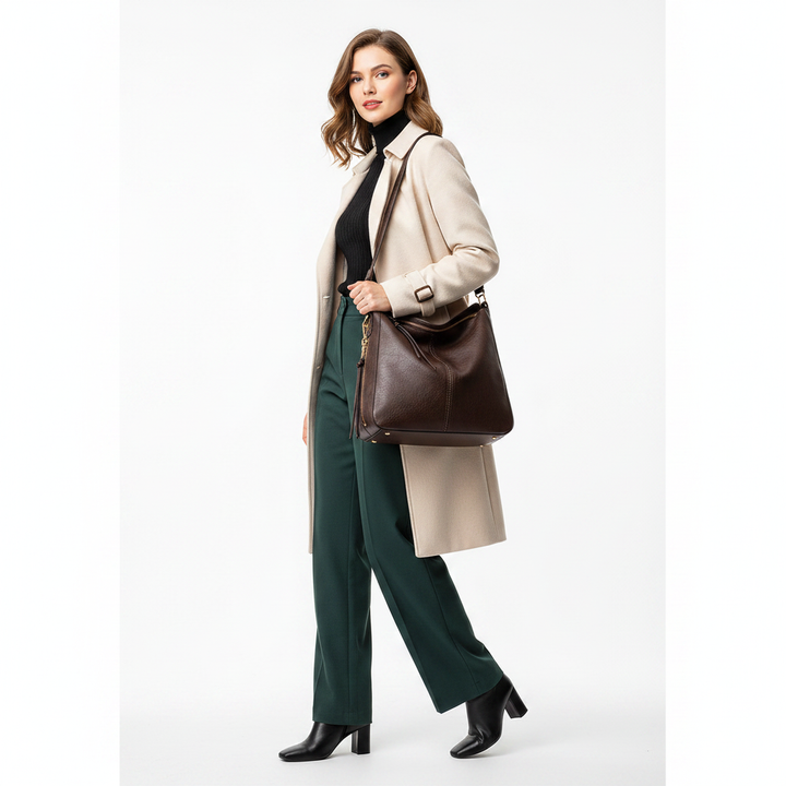 Spacious women’s shoulder bag for work, travel, shopping, and everyday outfits