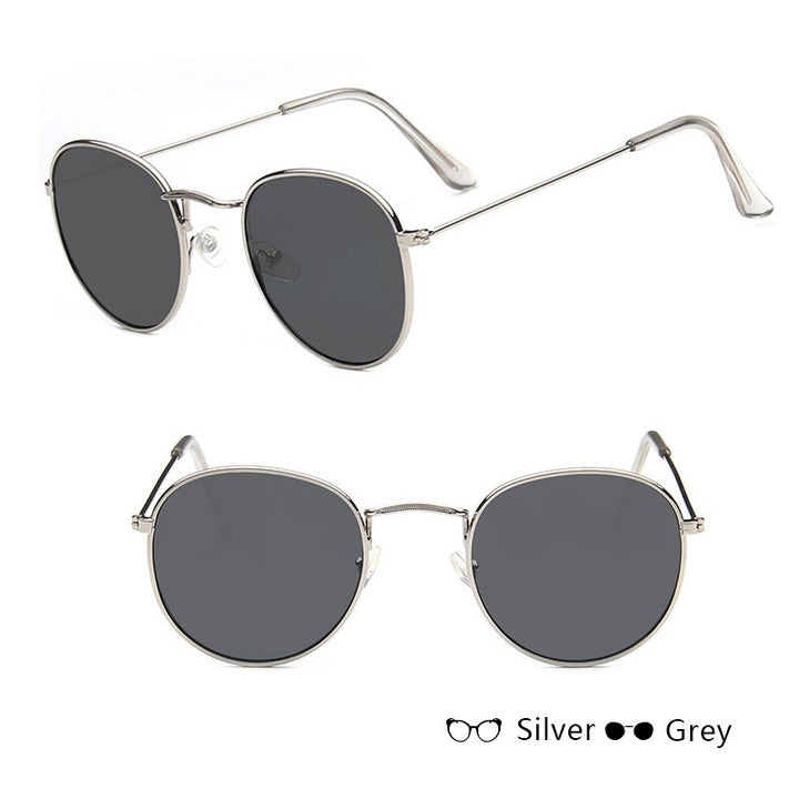 Vintage Round Sunglasses Women Retro Metal Frame Style