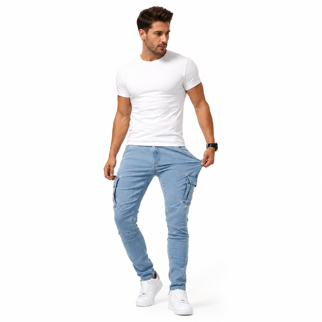 Cargo Pants for Men - Stretch Denim Style