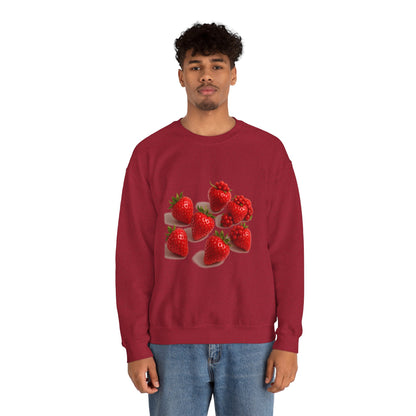 Strawberry Sweatshirt – Cozy Unisex Crewneck for Fall