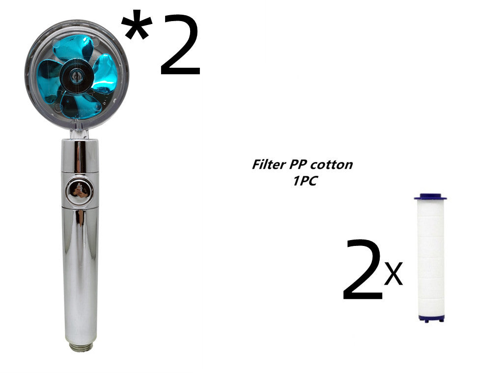 Propeller Driven Shower Head – Turbo Pressure, Save