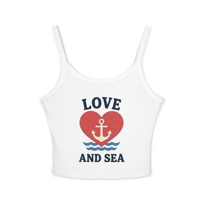 Love and Sea Tank Top – Cute Spaghetti Strap Summer Shirt