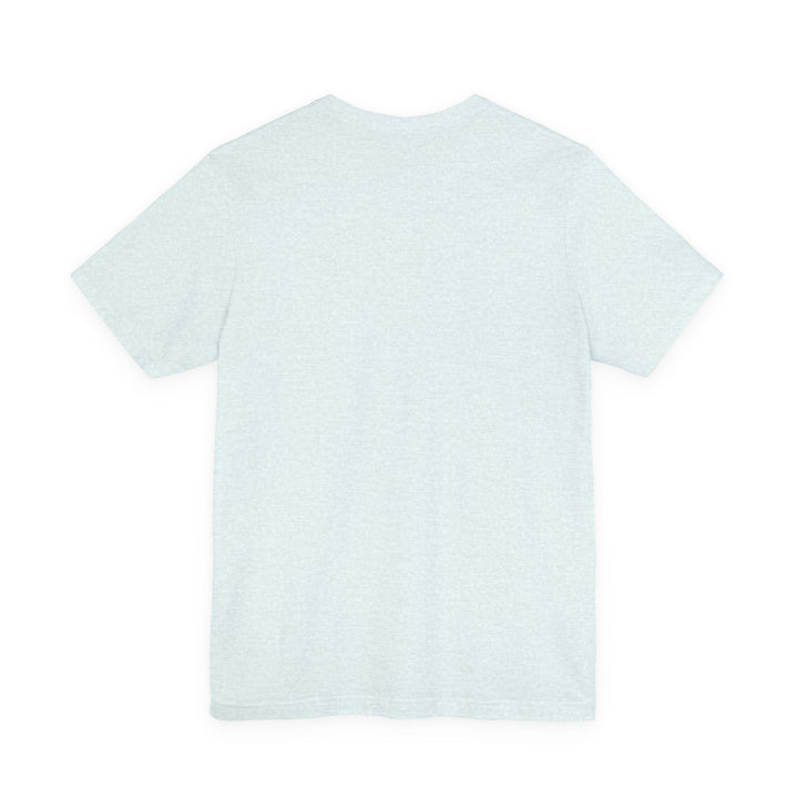 Plain light blue t-shirt on a white background