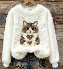 Women's Flannel Hoodie - Cozy 3D Christmas Pullover Top