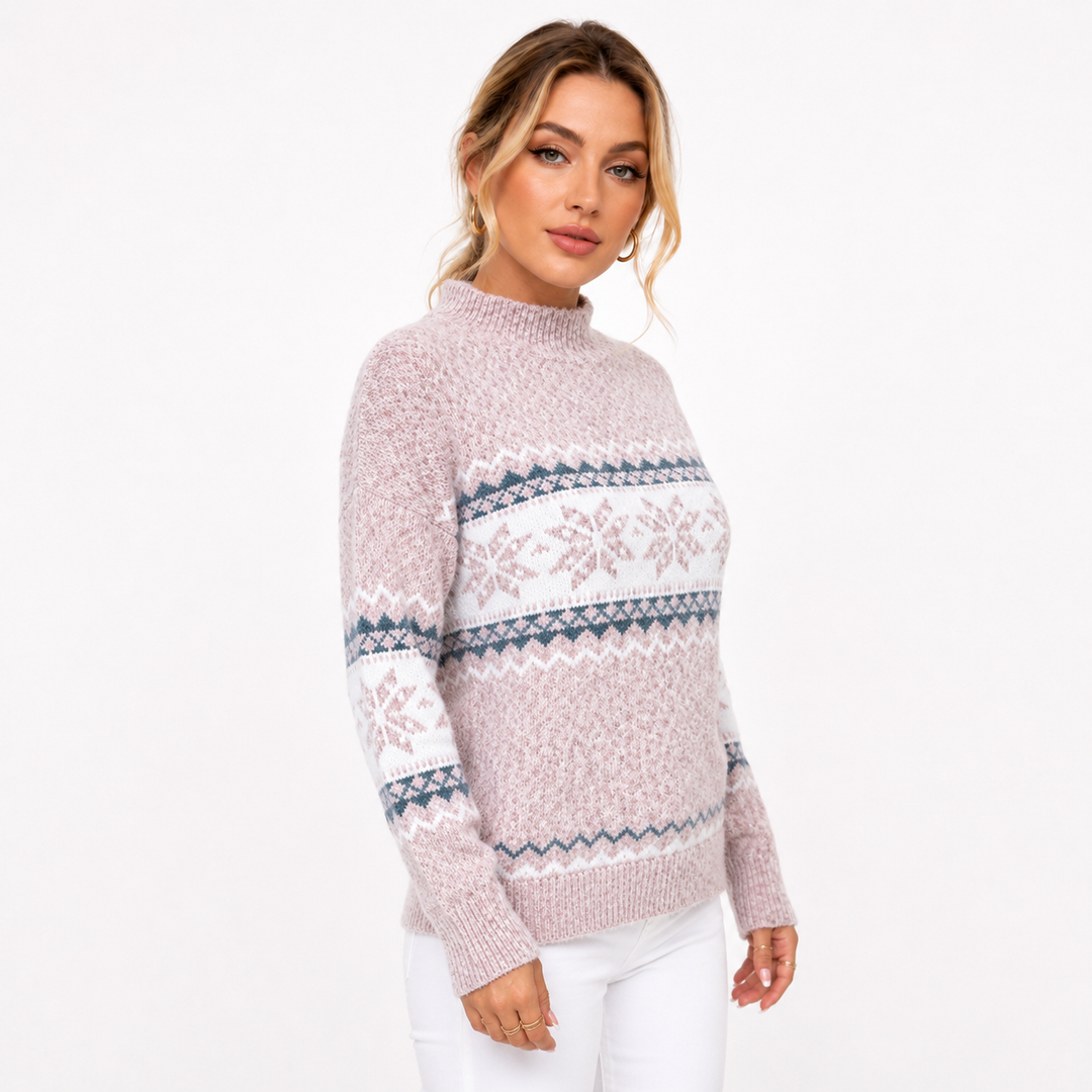 Women’s winter pullover sweater with relaxed fit