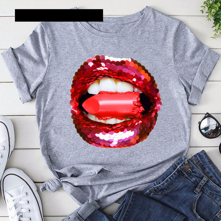 Poker Spades Sequin Women’s T Shirt Cotton Fit Style