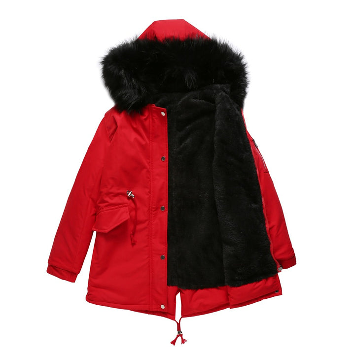 Women’s Cotton Padded Parka front zipper closure winter functionality styling