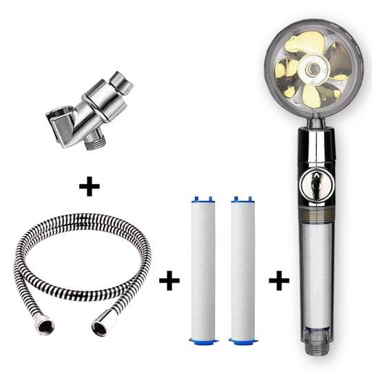 Propeller Driven Shower Head – Turbo Pressure, Save