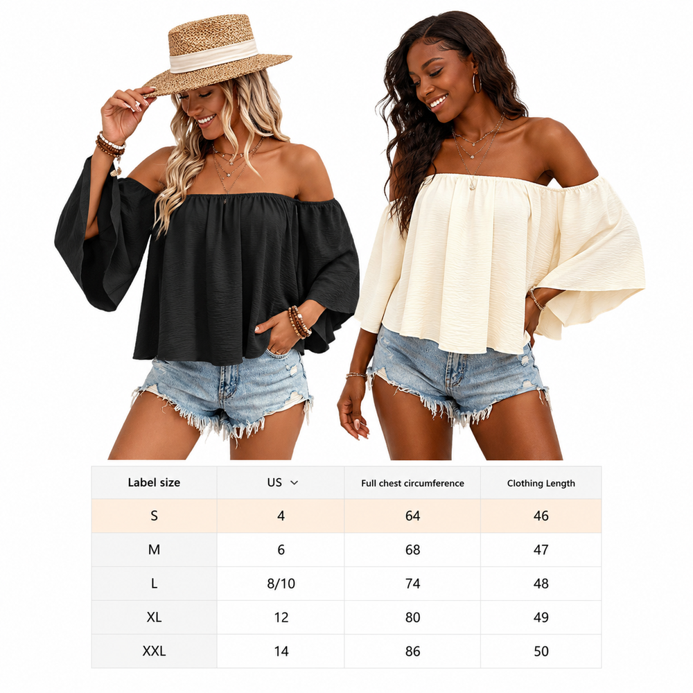 Women's loose-fit off shoulder short sleeve top in polyester, styled for casual outfits, urban days, and easy layering looks.