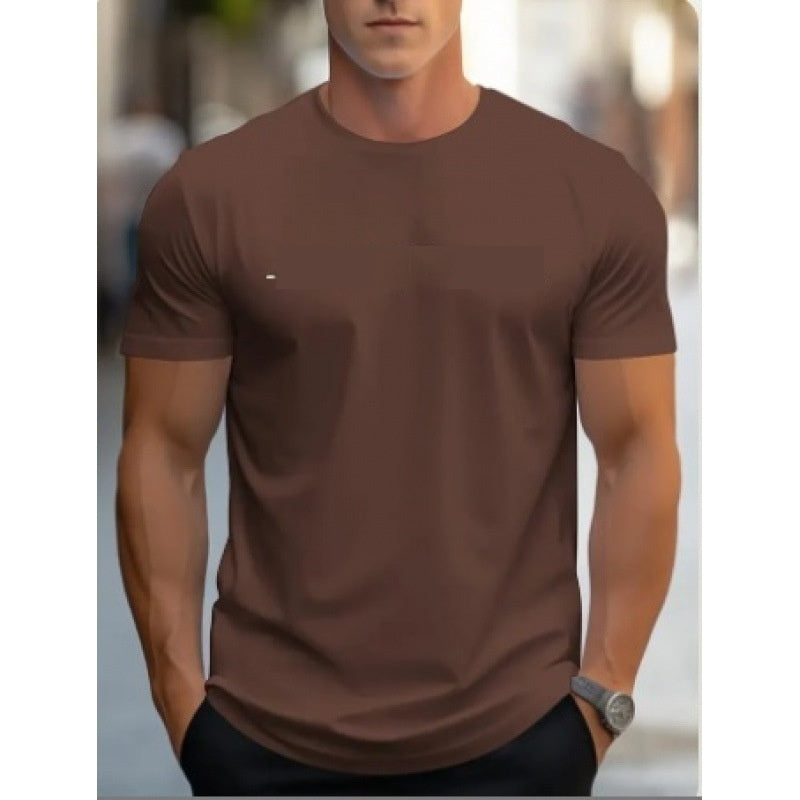 Men’s camouflage stripe t-shirt with short sleeves and streetwear style