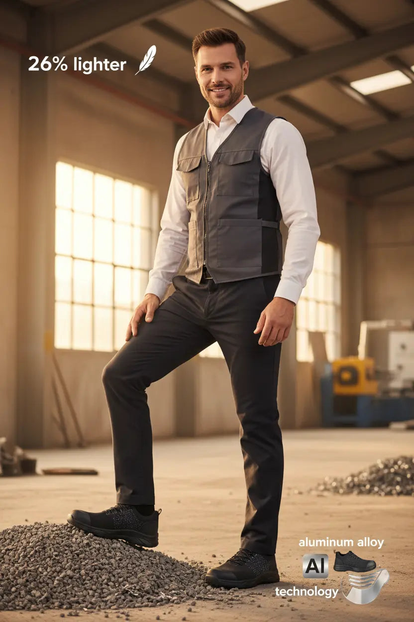 indestructible work shoes men slip resistant outsole close-up