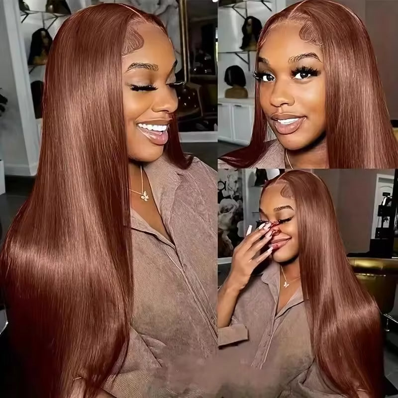 straight Brazilian human hair wig luxury styling