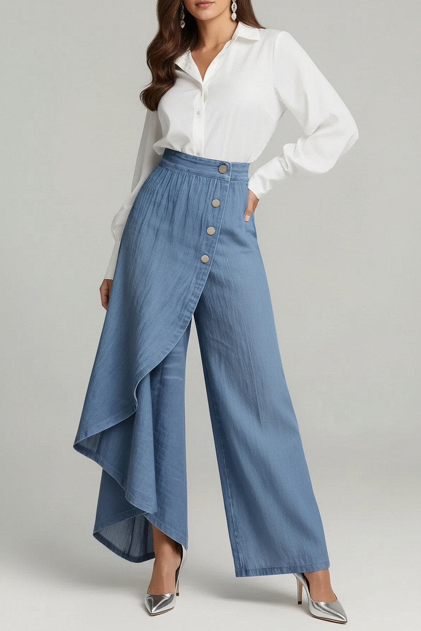 pleated apricot wide leg trousers women elegant casual look