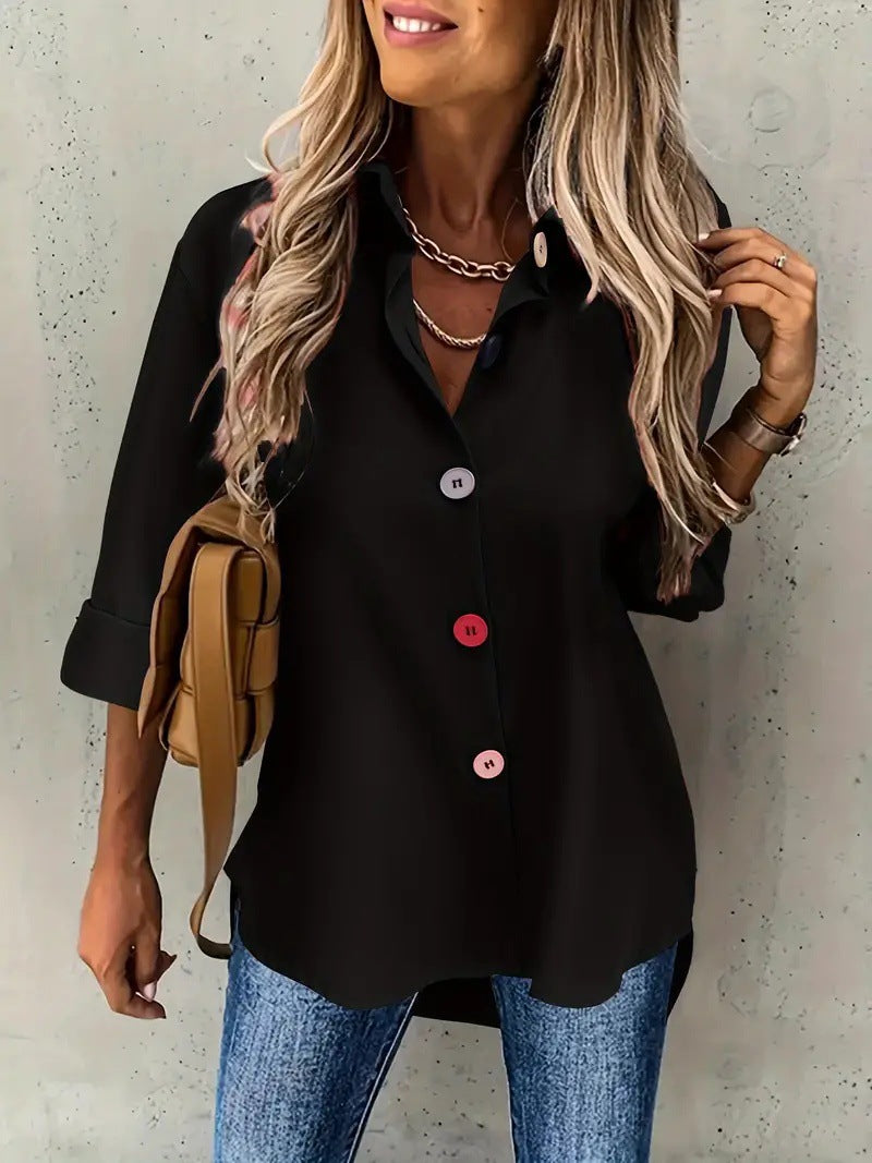 black casual shirt top women outfit