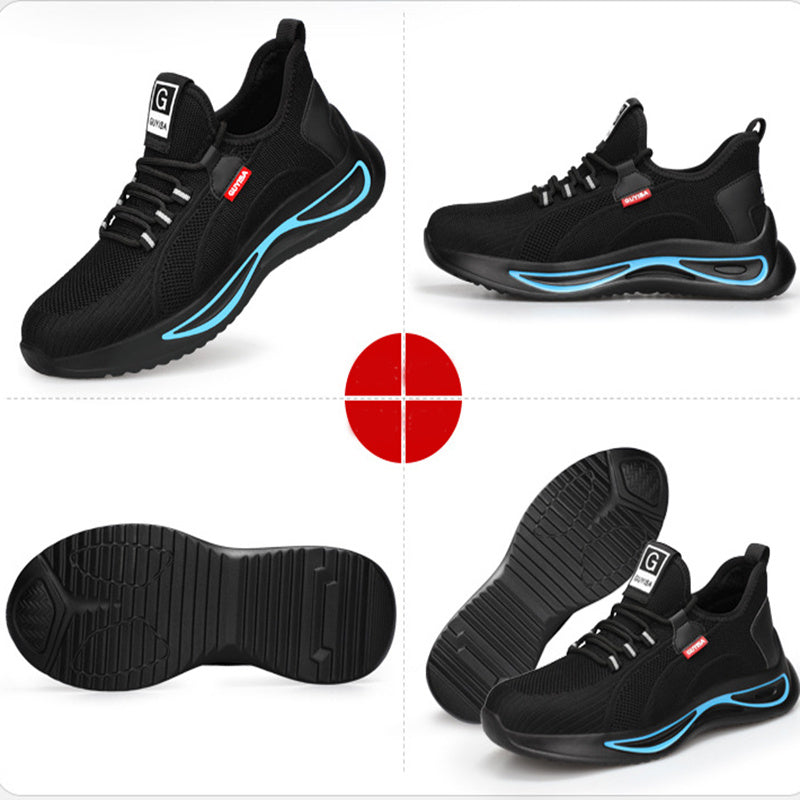 Lace-up industrial shoes with compression resistance

