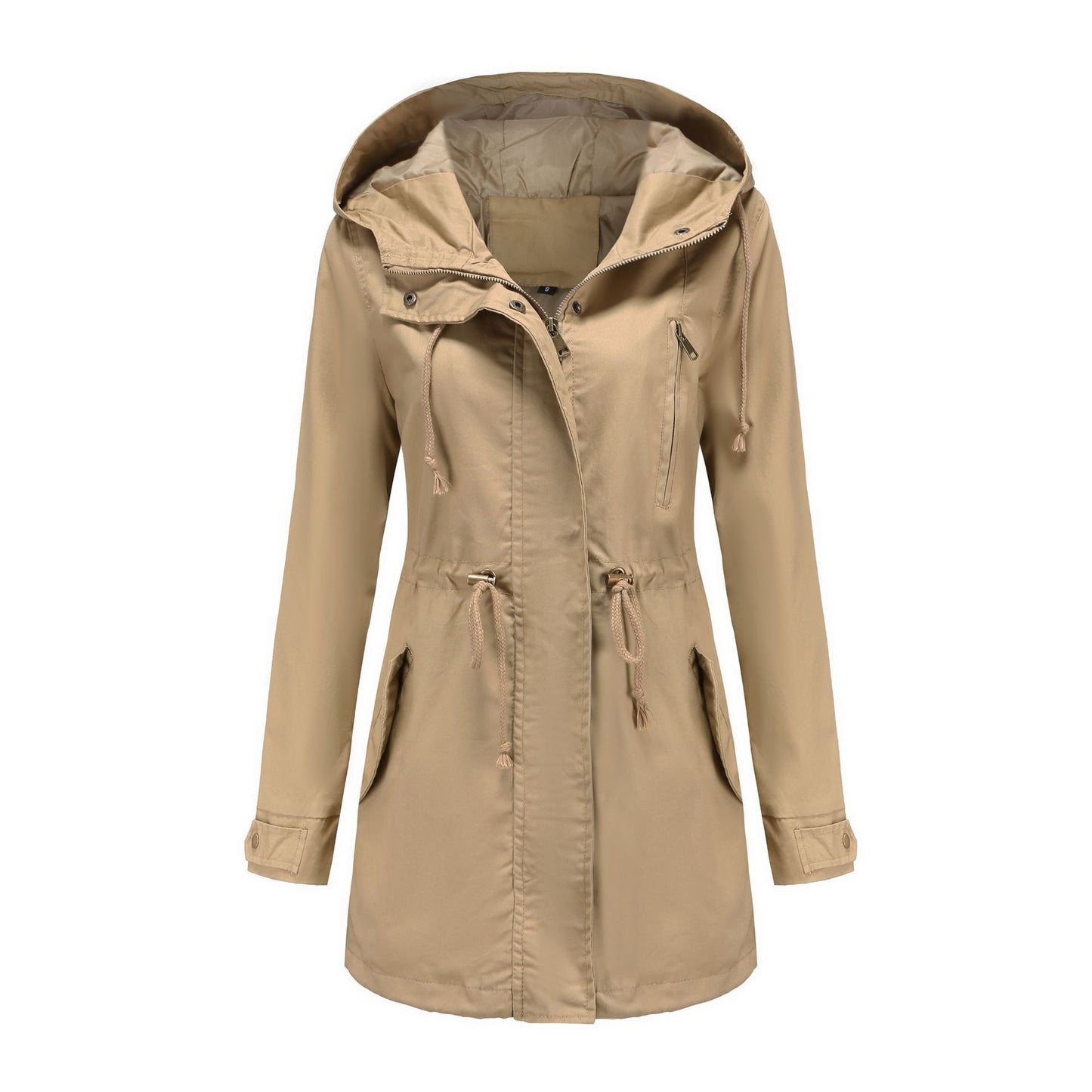 Apricot Cotton Anorak – Polished Mid-Length Layer for Work & Weekend