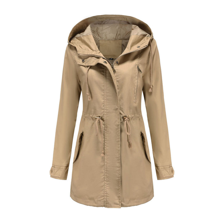 Apricot Cotton Anorak – Polished Mid-Length Layer for Work &amp; Weekend