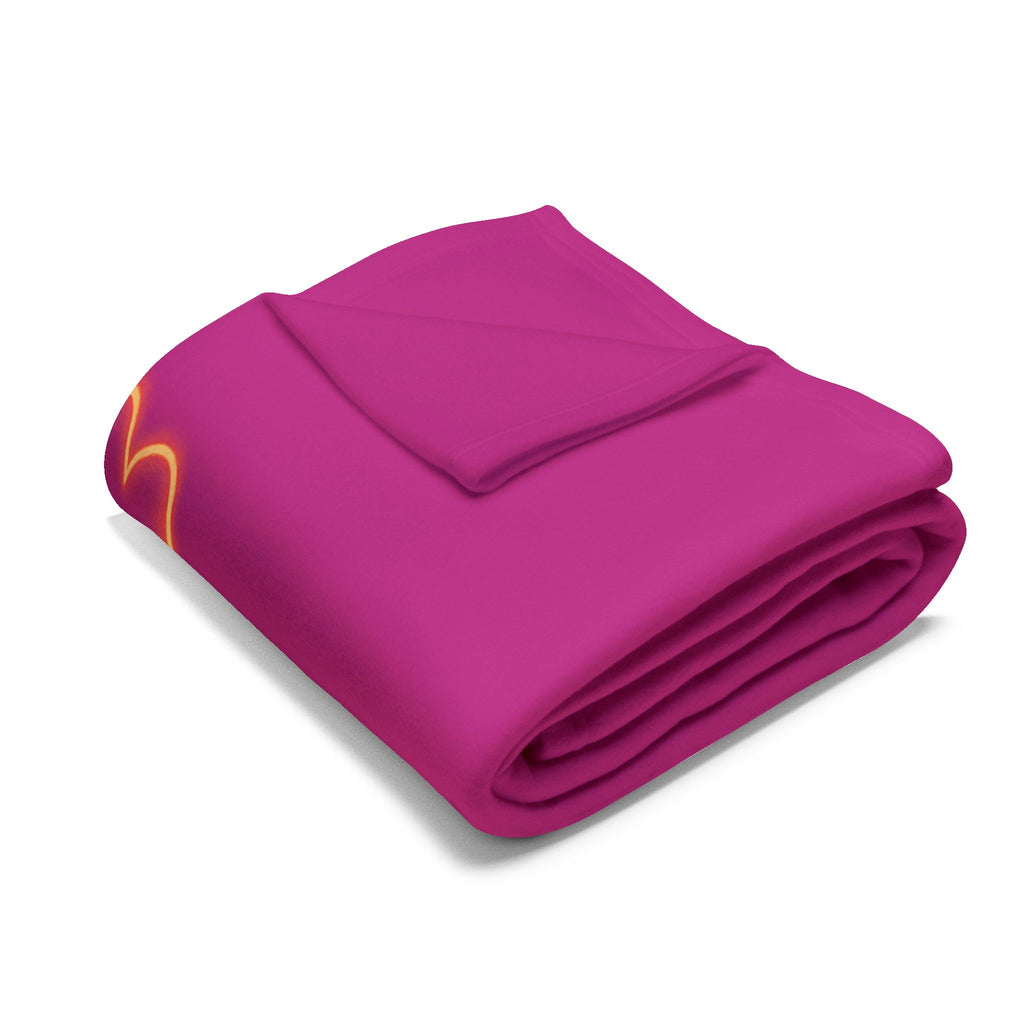 Arctic Fleece Blanket folded neatly in a Scandinavian basket

