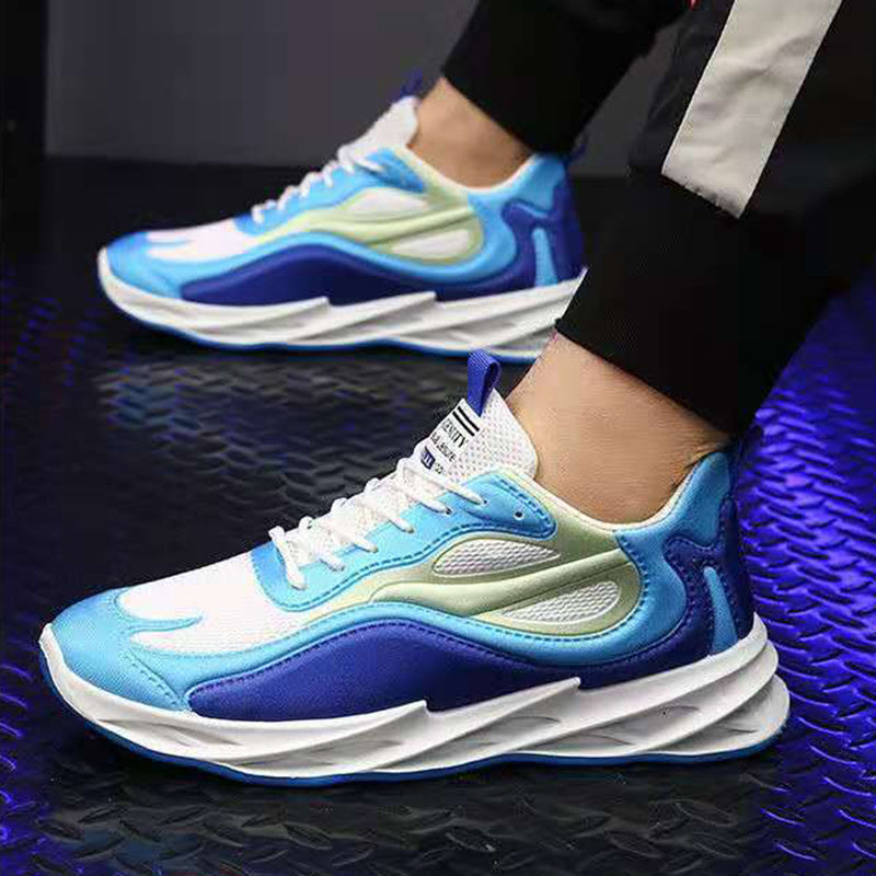 Athletic men’s shoes with mesh fabric upper

