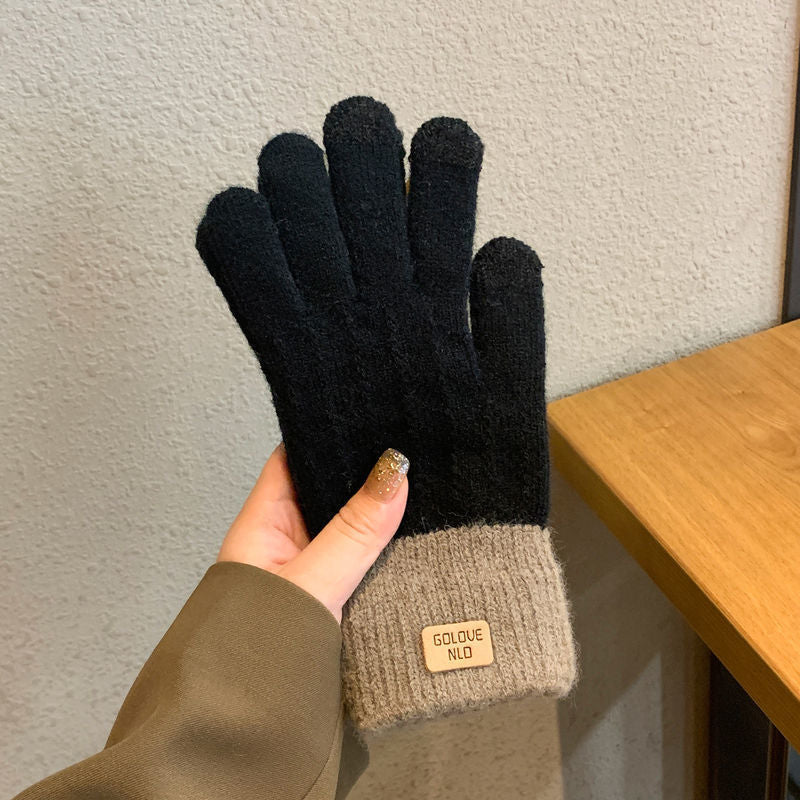 Average Size Women's Winter Wool Lined Warm Gloves – Perfect Fit for All-Day Comfort 
