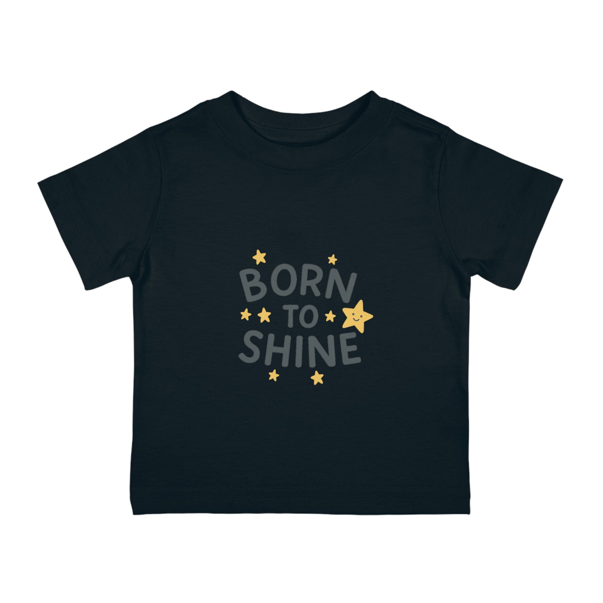 Detail shot of double-stitched seams on baby t-shirt


