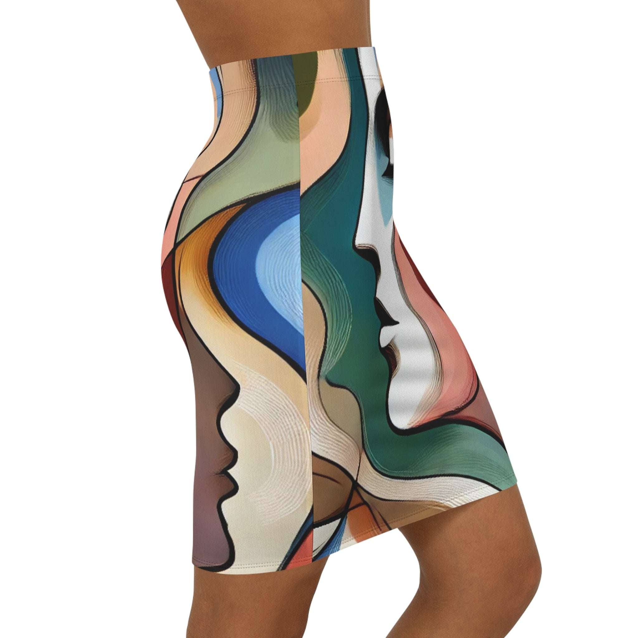 Artistic Pencil Skirt – Abstract Elegance for Day & Night www.PrintOne1.com